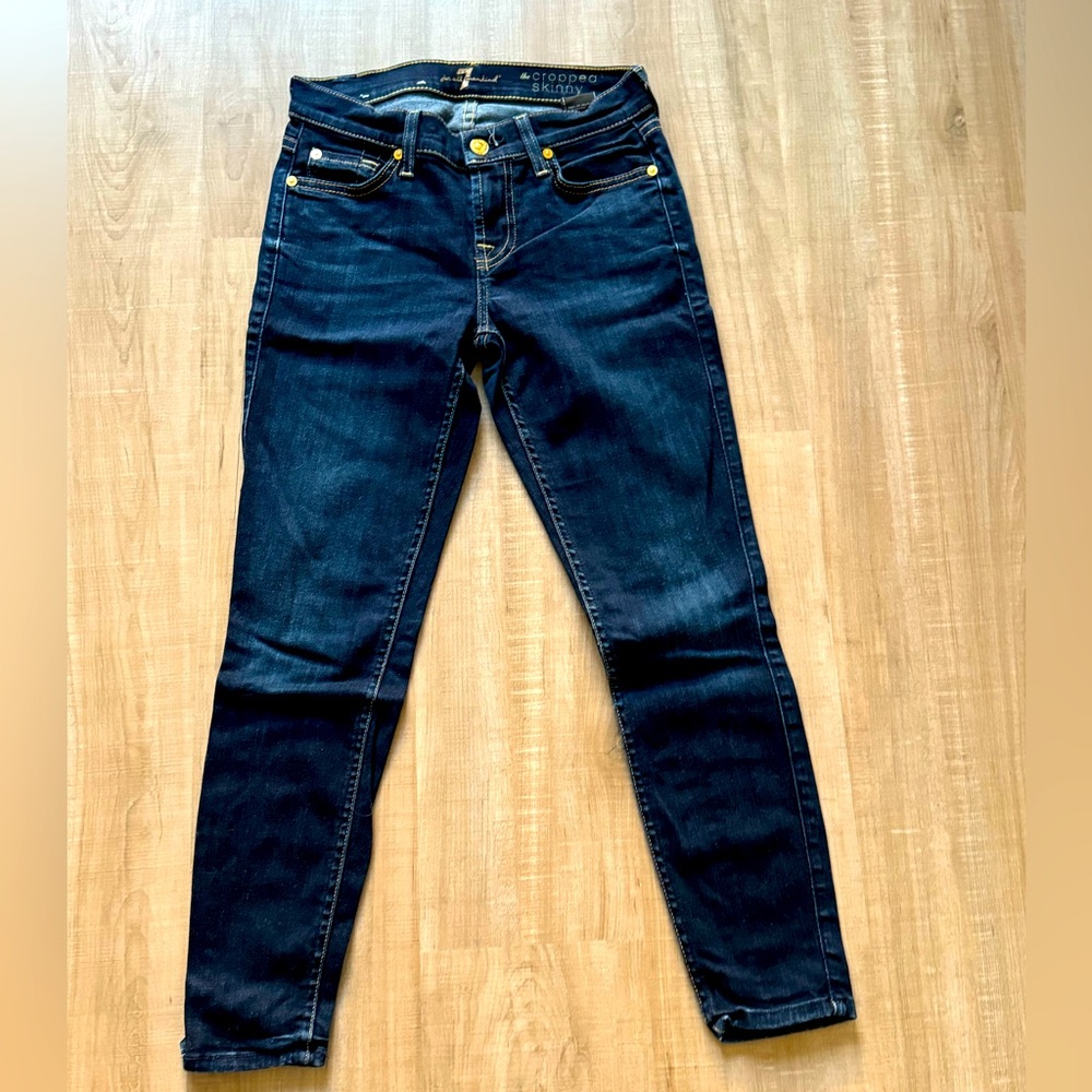 7 For All Mankind cropped skinny jeans size 25